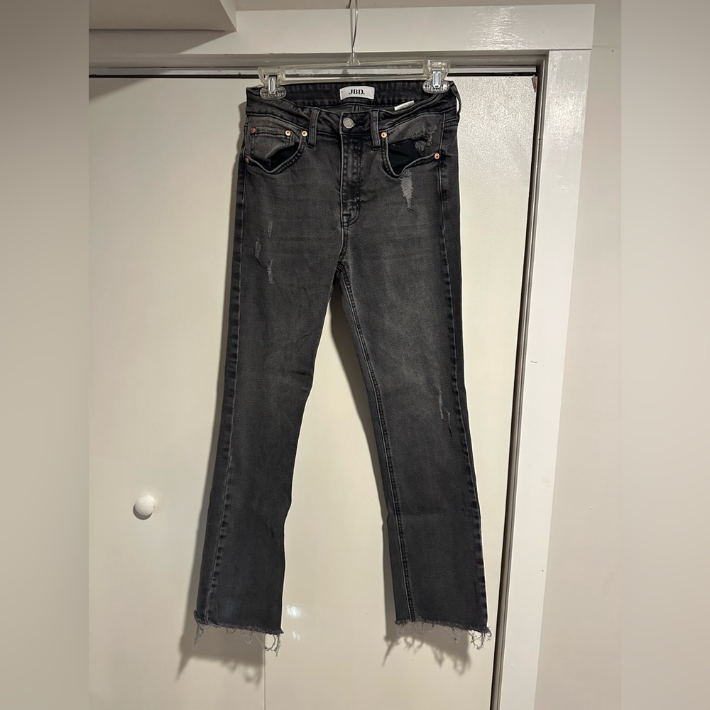 Just Black Women's Dark Gray Straight Leg Jeans